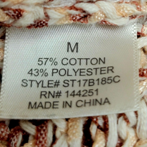 Harper Heritage Women's Knit Tank Top - White, Brown & Cream | Size Medium - Picture 4 of 5